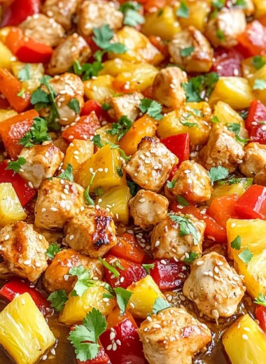 Hawaiian Chicken Sheet Pan Meal (Whole30, Paleo, Low Carb)