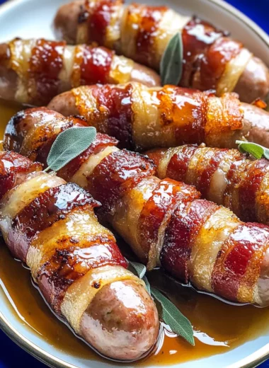 Irresistibly Sticky meat in Blankets: A Must-Have Christmas Party Treat
