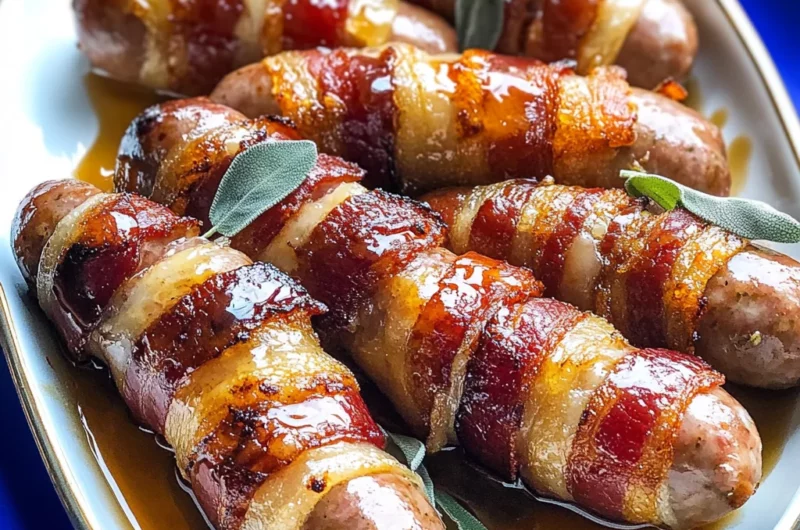 Irresistibly Sticky meat in Blankets: A Must-Have Christmas Party Treat