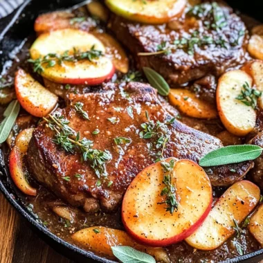 Juicy Apple Butter beef Chops