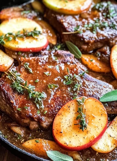 Juicy Apple Butter beef Chops
