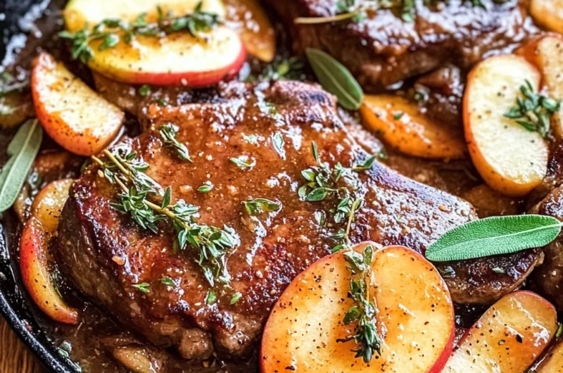Juicy Apple Butter beef Chops