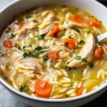 Lemon Chicken Orzo Soup