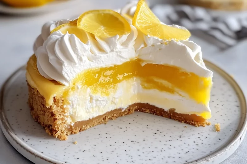 Lemon Curd Cheesecake with Shortbread Crust