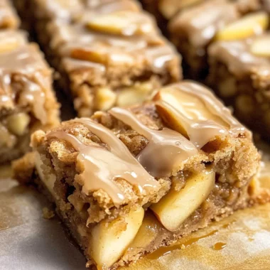 Maple Glazed Apple Blondies