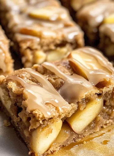 Maple Glazed Apple Blondies
