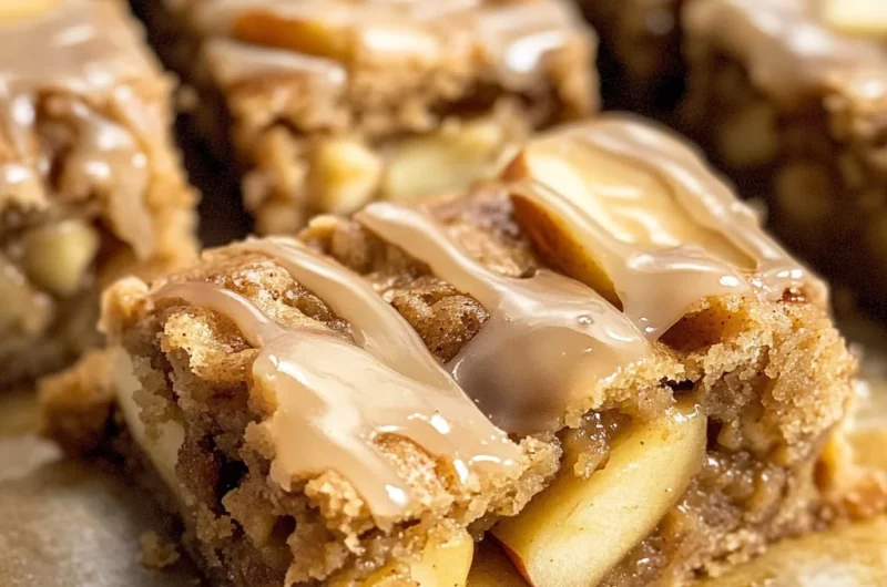 Maple Glazed Apple Blondies