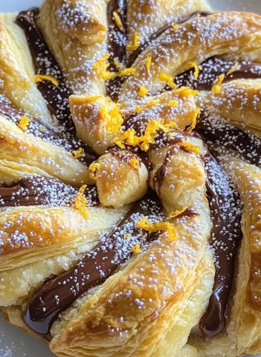 Nutella Puff Pastry Snowflake Recipe