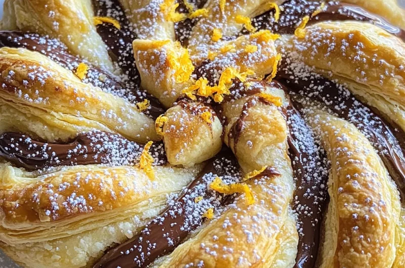 Nutella Puff Pastry Snowflake Recipe