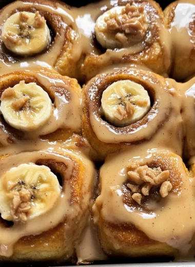 Peanut Butter Banana Cinnamon Rolls