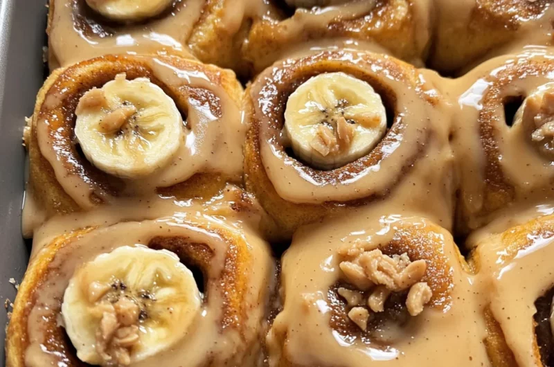 Peanut Butter Banana Cinnamon Rolls