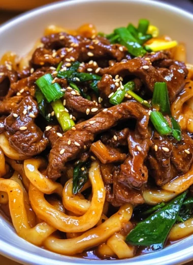 Quick and Flavorful Beef Black Pepper Udon