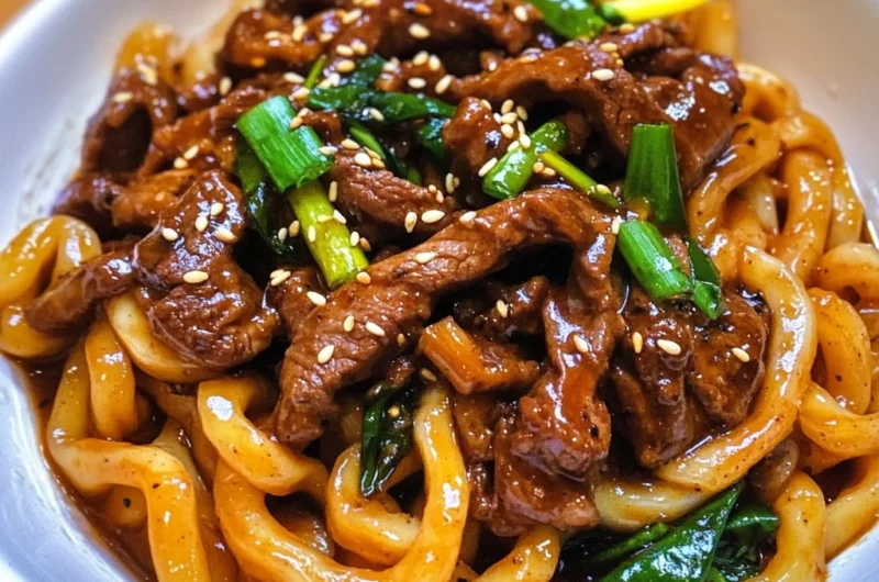 Quick and Flavorful Beef Black Pepper Udon