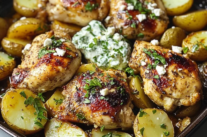 Sheet Pan Lemon Balsamic Chicken and Potatoes