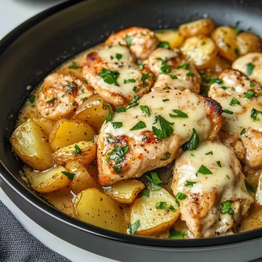 Slow Cooker Parmesan Garlic Chicken and Potatoes