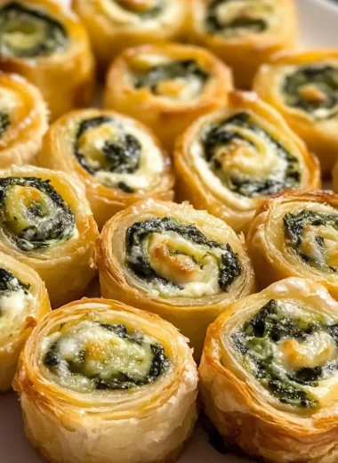 Spinach Dip in Bite-Sized Pinwheels