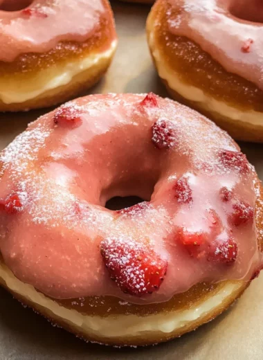 Strawberry Cheesecake Stuffed Donuts