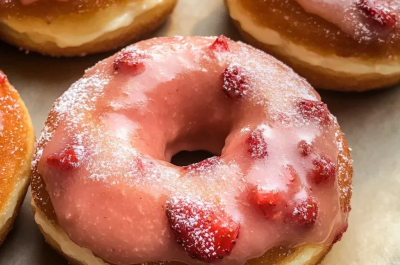 Strawberry Cheesecake Stuffed Donuts