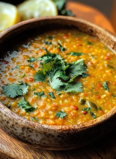 Thai Coconut Red Lentil Soup