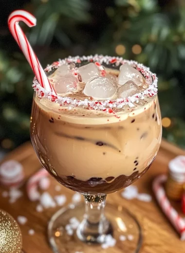 "Tipsy Elf" Peppermint Mocha Cocktail