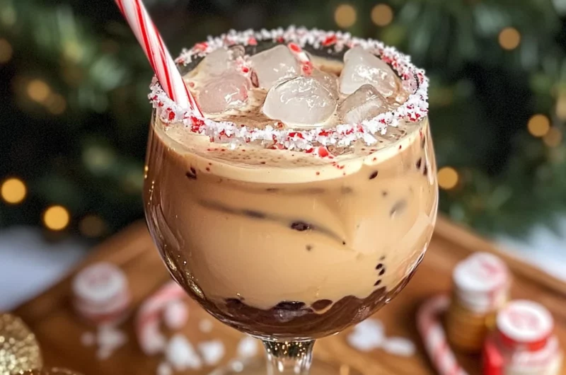 "Tipsy Elf" Peppermint Mocha Cocktail