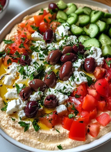 7 Layer Greek Hummus Dip