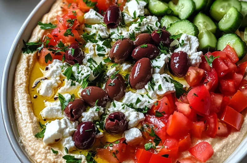 7 Layer Greek Hummus Dip