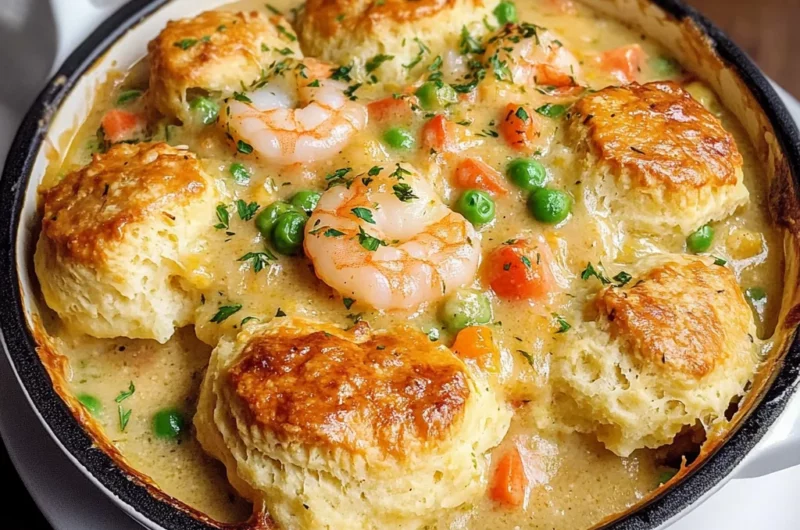 A Cozy Bite of the Coast: Cheddar Bay Biscuit Seafood Pot Pie