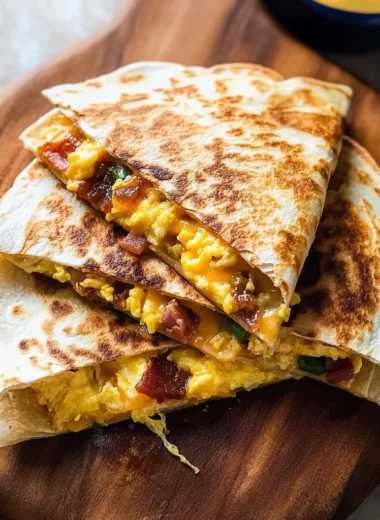 Bacon Egg Cheese Breakfast Quesadillas