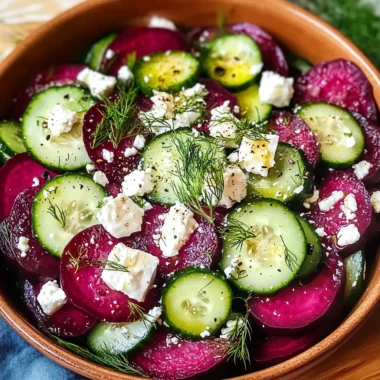 Beet Salad with Feta, Cucumbers, and Dill