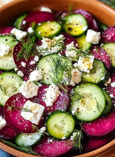 Beet Salad with Feta, Cucumbers, and Dill