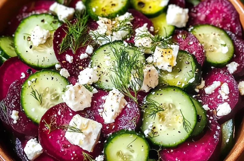 Beet Salad with Feta, Cucumbers, and Dill