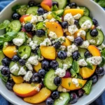 Blueberry Peach Feta Salad