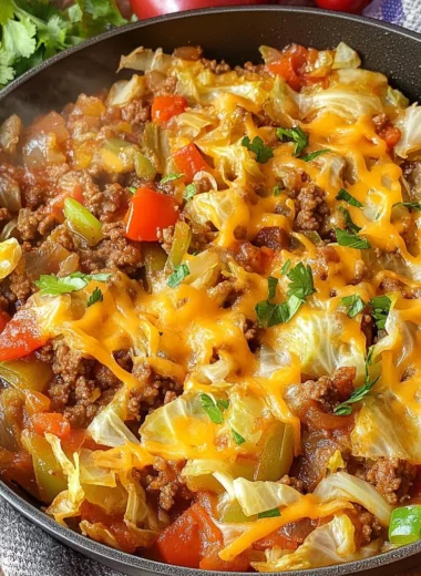Cabbage Roll Skillet (Easy Keto Ground Beef Dinner Recipe)
