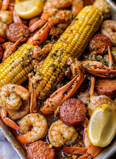 Cajun Seafood Boil with Garlic Butter Sauce