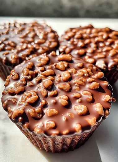 Chocolate Peanut Butter Rice Krispie Cups
