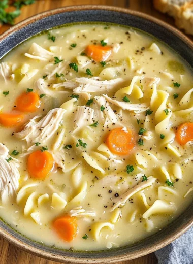 Crockpot Creamy Chicken Noodle Soup