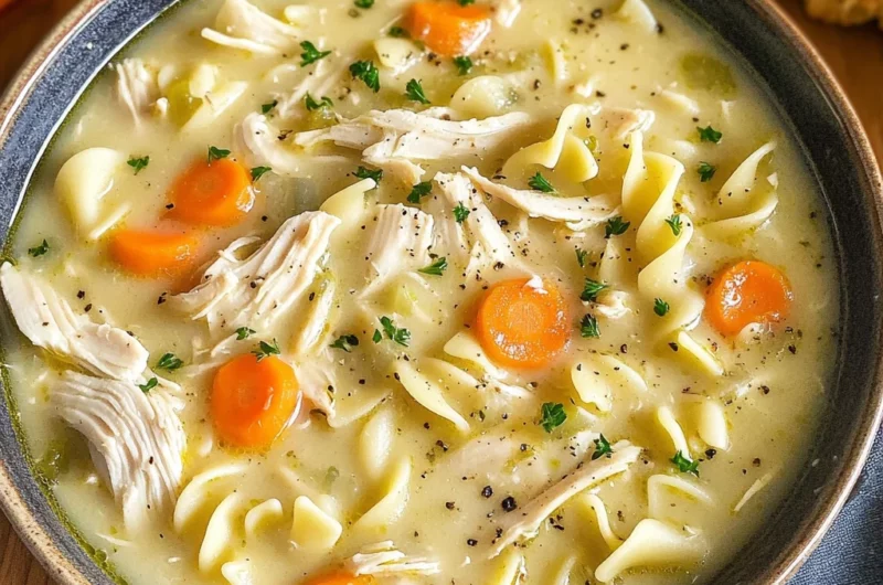 Crockpot Creamy Chicken Noodle Soup