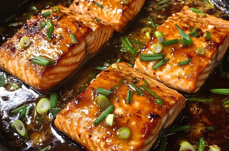 Easy Crispy Honey Garlic Glazed Salmon Recipe