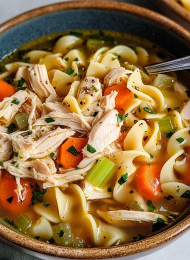 Easy and Comforting Leftover Rotisserie Chicken Noodle Soup