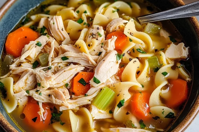 Easy and Comforting Leftover Rotisserie Chicken Noodle Soup