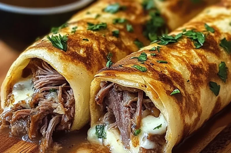 French Dip Tortilla Roll Ups
