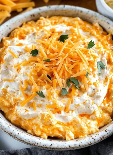 Greek Yogurt Buffalo Chicken Dip without Cream Cheese