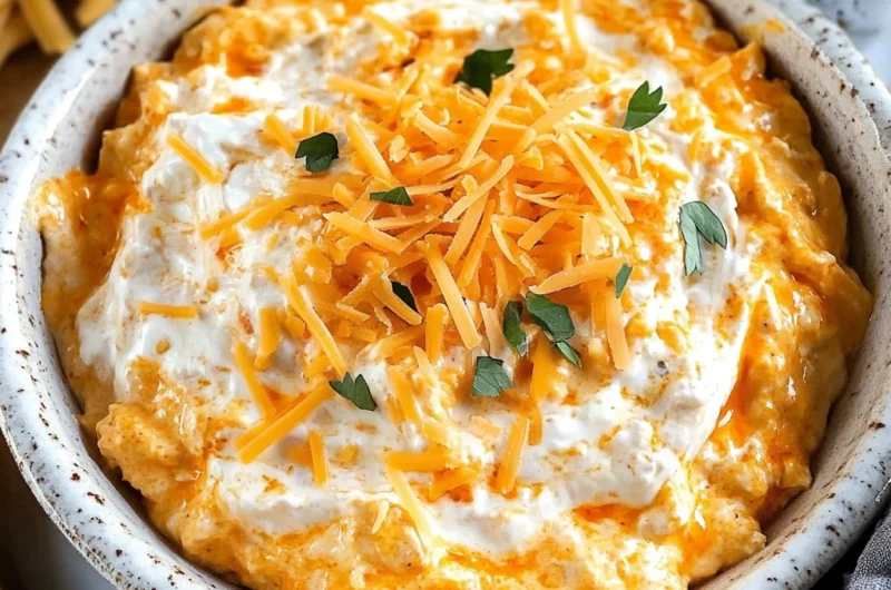 Greek Yogurt Buffalo Chicken Dip without Cream Cheese