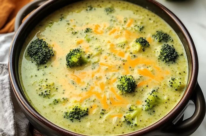 High Protein Broccoli Cheddar Soup