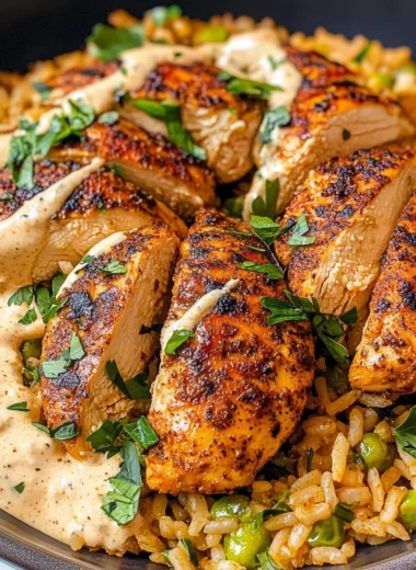 High Protein Creamy Cajun Chicken & Rice