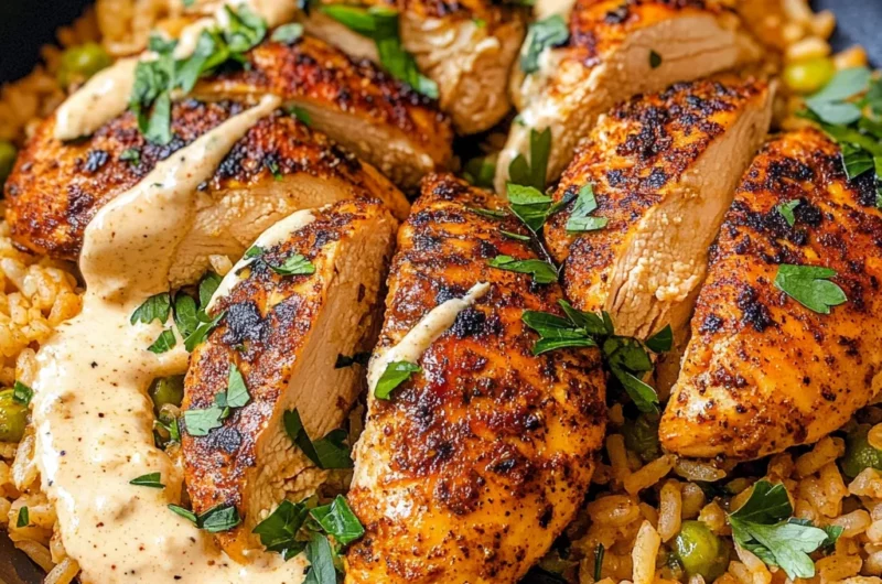 High Protein Creamy Cajun Chicken & Rice