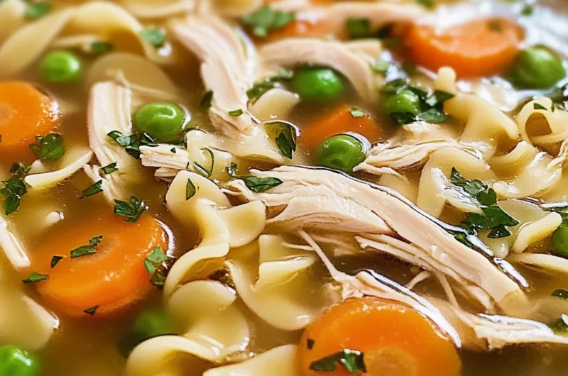 Homemade Crockpot Chicken Noodle Soup