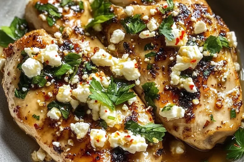 Hot Honey Feta Chicken Dish: A Deliciously Spicy and Savory Recipe