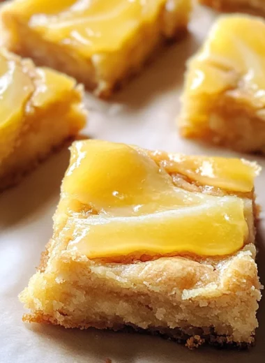 Lemon Curd Blondie Bars